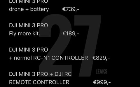 大疆Mini 3可能推迟发布， 国内价格 4799 欧洲 829€ ？